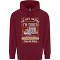 Im Not Santa Delivery Driver Christmas Mens 80% Cotton Hoodie Maroon