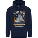 Im Not Santa Delivery Driver Christmas Mens 80% Cotton Hoodie Navy Blue