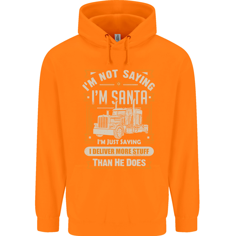 Im Not Santa Delivery Driver Christmas Mens 80% Cotton Hoodie Orange