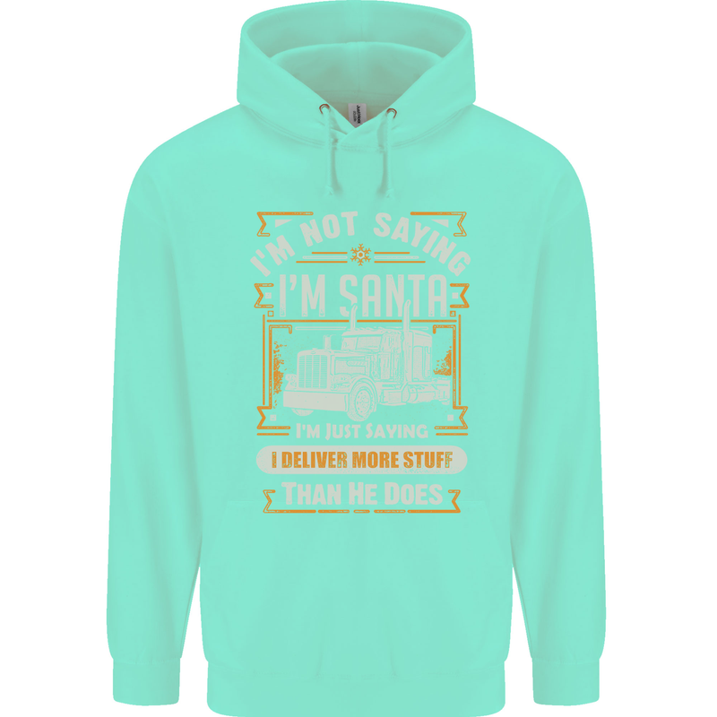 Im Not Santa Delivery Driver Christmas Mens 80% Cotton Hoodie Peppermint