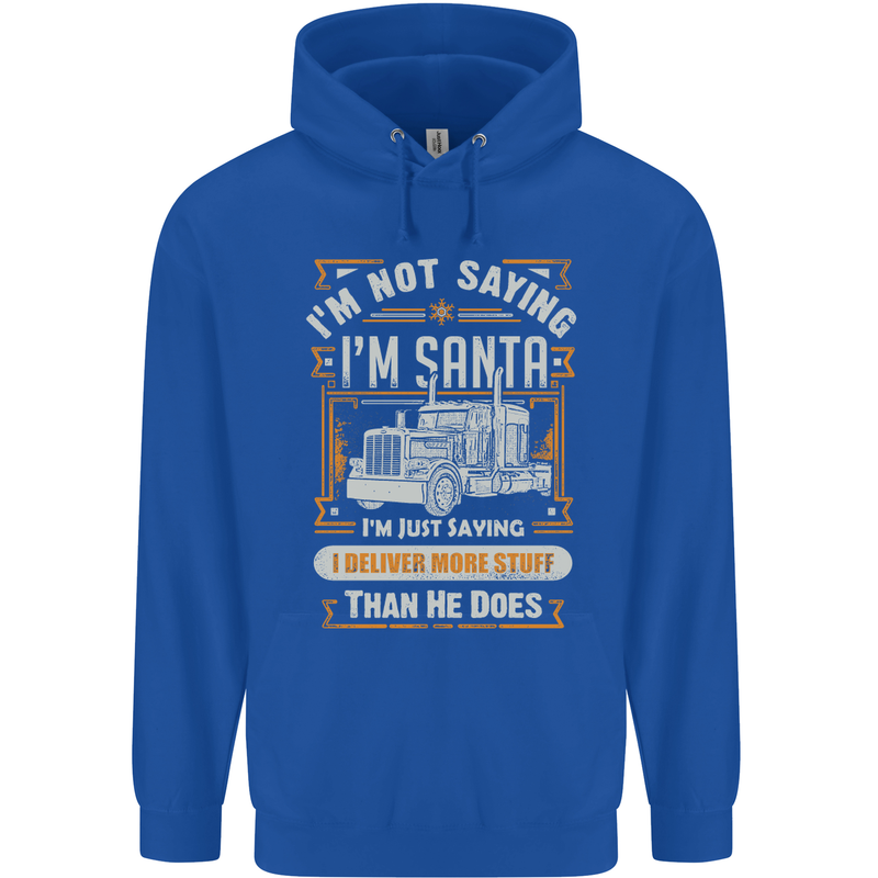 Im Not Santa Delivery Driver Christmas Mens 80% Cotton Hoodie Royal Blue