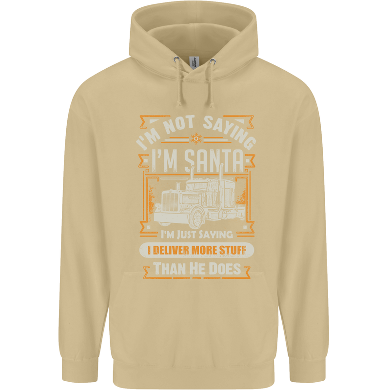 Im Not Santa Delivery Driver Christmas Mens 80% Cotton Hoodie Sand