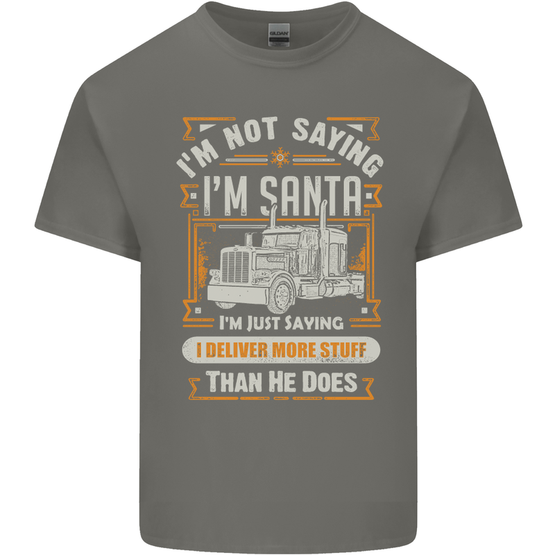 Im Not Santa Delivery Driver Christmas Mens Cotton T-Shirt Tee Top Charcoal