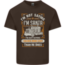 Im Not Santa Delivery Driver Christmas Mens Cotton T-Shirt Tee Top Dark Chocolate