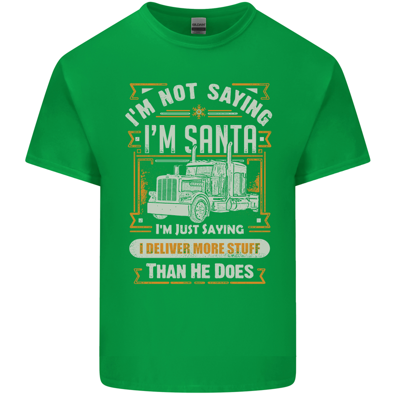 Im Not Santa Delivery Driver Christmas Mens Cotton T-Shirt Tee Top Irish Green