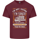 Im Not Santa Delivery Driver Christmas Mens Cotton T-Shirt Tee Top Maroon