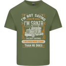 Im Not Santa Delivery Driver Christmas Mens Cotton T-Shirt Tee Top Military Green