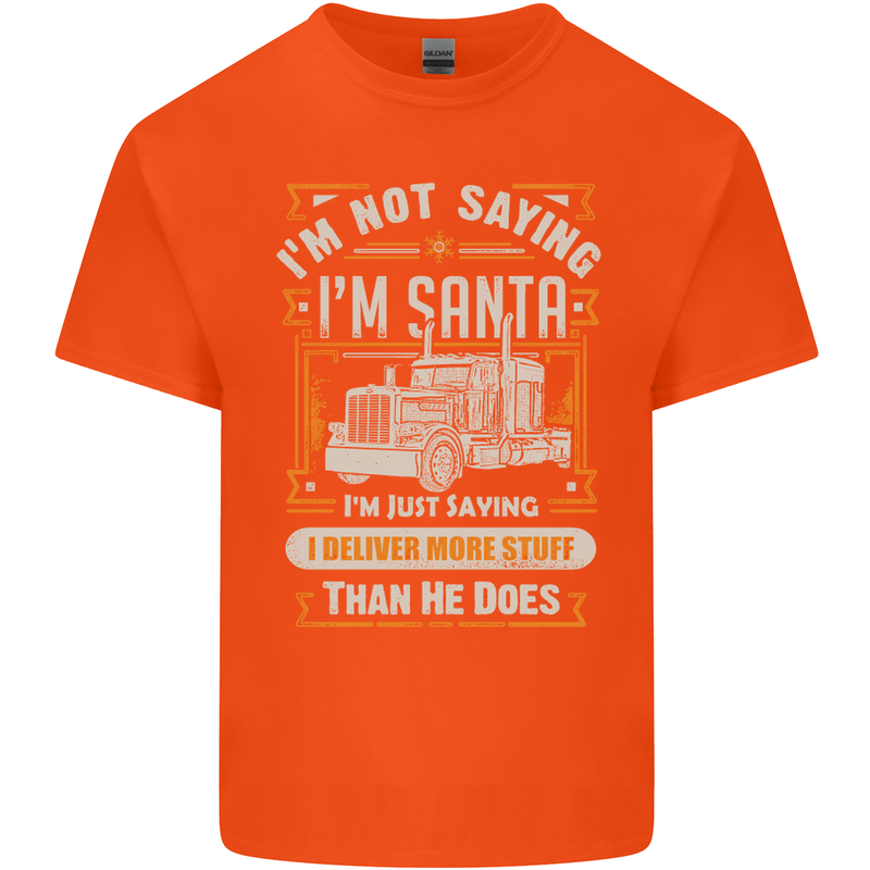 Im Not Santa Delivery Driver Christmas Mens Cotton T-Shirt Tee Top Orange