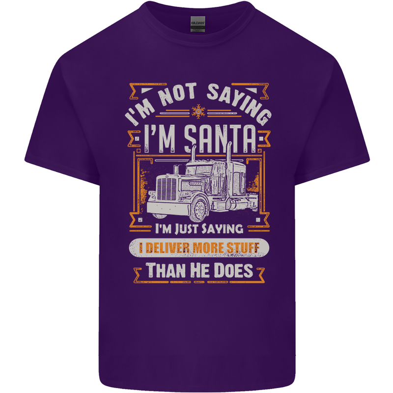 Im Not Santa Delivery Driver Christmas Mens Cotton T-Shirt Tee Top Purple