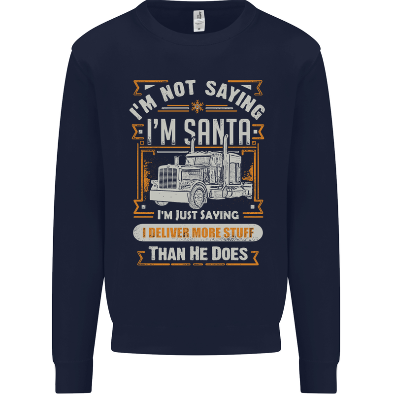 Im Not Santa Delivery Driver Christmas Mens Sweatshirt Jumper Navy Blue