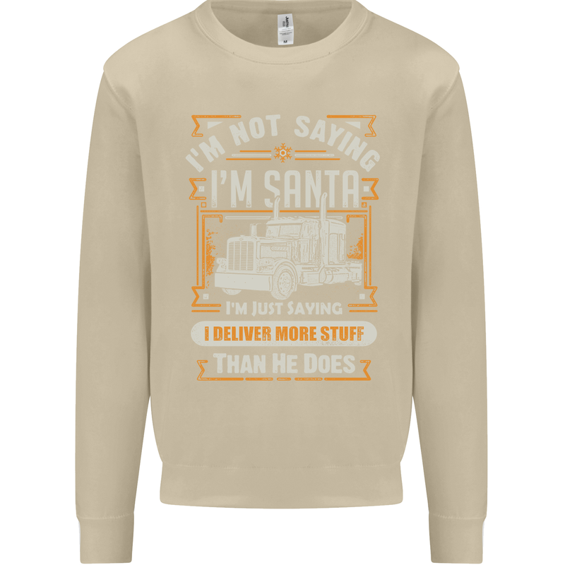 Im Not Santa Delivery Driver Christmas Mens Sweatshirt Jumper Sand