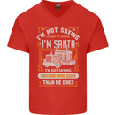 Im Not Santa Delivery Driver Christmas Mens V-Neck Cotton T-Shirt Red