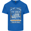 Im Not Santa Delivery Driver Christmas Mens V-Neck Cotton T-Shirt Royal Blue