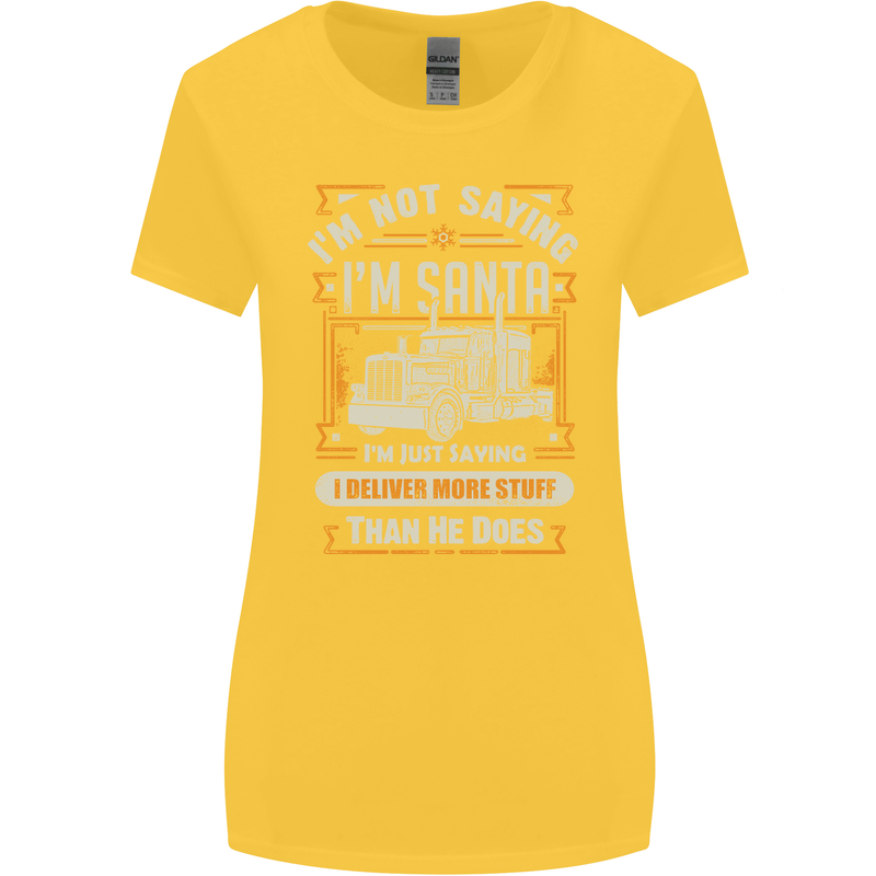 Im Not Santa Delivery Driver Christmas Womens Wider Cut T-Shirt Yellow
