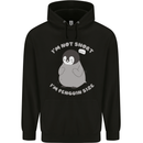 Im Not Short Im Penguine Size Funny Childrens Kids Hoodie Black
