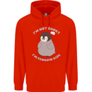 Im Not Short Im Penguine Size Funny Childrens Kids Hoodie Bright Red