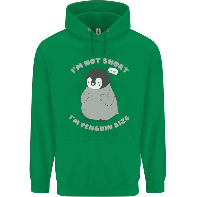 Im Not Short Im Penguine Size Funny Childrens Kids Hoodie Irish Green