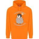 Im Not Short Im Penguine Size Funny Childrens Kids Hoodie Orange