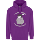 Im Not Short Im Penguine Size Funny Childrens Kids Hoodie Purple