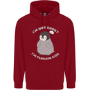 Im Not Short Im Penguine Size Funny Childrens Kids Hoodie Red