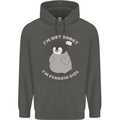 Im Not Short Im Penguine Size Funny Childrens Kids Hoodie Storm Grey