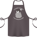 Im Not Short Im Penguine Size Funny Cotton Apron 100% Organic Dark Grey