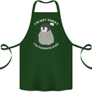 Im Not Short Im Penguine Size Funny Cotton Apron 100% Organic Forest Green