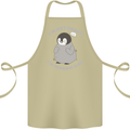 Im Not Short Im Penguine Size Funny Cotton Apron 100% Organic Khaki