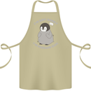 Im Not Short Im Penguine Size Funny Cotton Apron 100% Organic Khaki