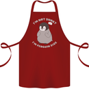 Im Not Short Im Penguine Size Funny Cotton Apron 100% Organic Maroon
