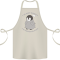 Im Not Short Im Penguine Size Funny Cotton Apron 100% Organic Natural
