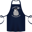 Im Not Short Im Penguine Size Funny Cotton Apron 100% Organic Navy Blue