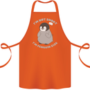 Im Not Short Im Penguine Size Funny Cotton Apron 100% Organic Orange