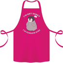 Im Not Short Im Penguine Size Funny Cotton Apron 100% Organic Pink