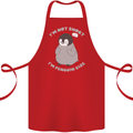 Im Not Short Im Penguine Size Funny Cotton Apron 100% Organic Red