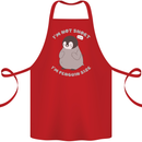 Im Not Short Im Penguine Size Funny Cotton Apron 100% Organic Red