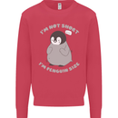 Im Not Short Im Penguine Size Funny Kids Sweatshirt Jumper Heliconia