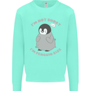 Im Not Short Im Penguine Size Funny Kids Sweatshirt Jumper Peppermint