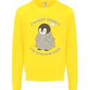 Im Not Short Im Penguine Size Funny Kids Sweatshirt Jumper Yellow