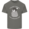 Im Not Short Im Penguine Size Funny Kids T-Shirt Childrens Charcoal