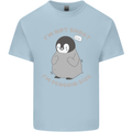 Im Not Short Im Penguine Size Funny Kids T-Shirt Childrens Light Blue