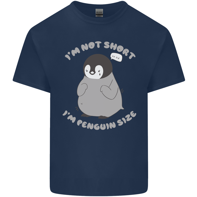 Im Not Short Im Penguine Size Funny Kids T-Shirt Childrens Navy Blue