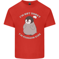 Im Not Short Im Penguine Size Funny Kids T-Shirt Childrens Red