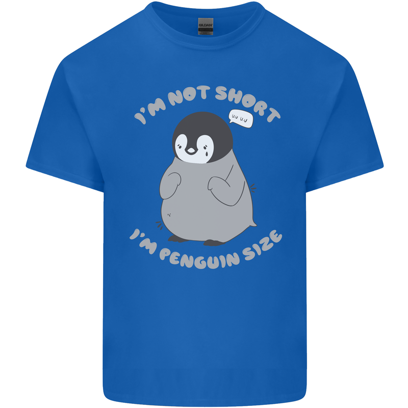 Im Not Short Im Penguine Size Funny Kids T-Shirt Childrens Royal Blue