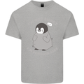 Im Not Short Im Penguine Size Funny Kids T-Shirt Childrens Sports Grey
