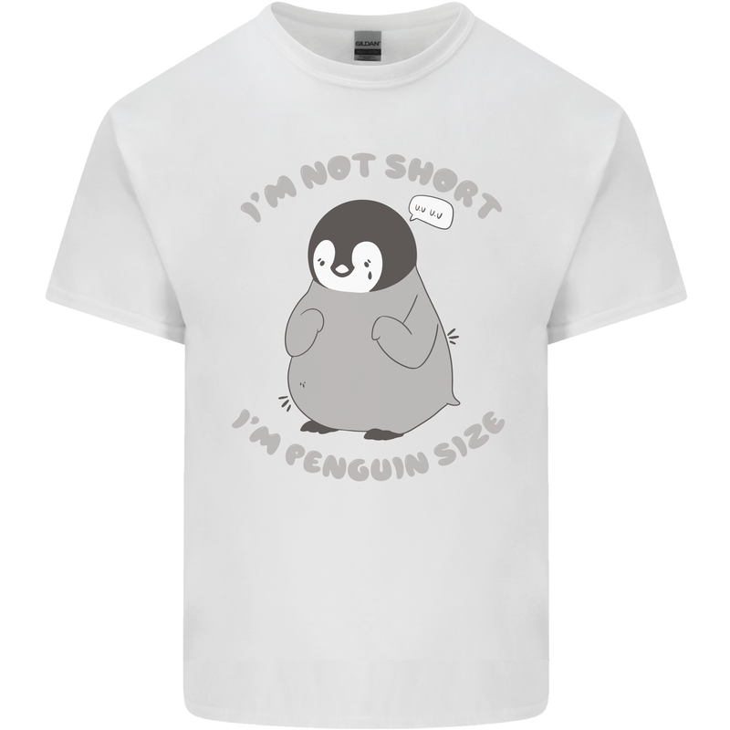 Im Not Short Im Penguine Size Funny Kids T-Shirt Childrens White