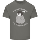 Im Not Short Im Penguine Size Funny Mens Cotton T-Shirt Tee Top Charcoal