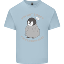 Im Not Short Im Penguine Size Funny Mens Cotton T-Shirt Tee Top Light Blue