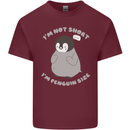 Im Not Short Im Penguine Size Funny Mens Cotton T-Shirt Tee Top Maroon