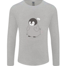 Im Not Short Im Penguine Size Funny Mens Long Sleeve T-Shirt Sports Grey